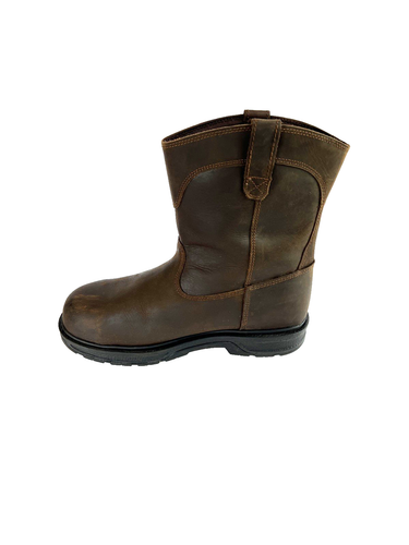 Herman Survivors Plower Brown Leather Pull On Steel Toe Work Boots Men Size 12 - Picture 11 of 18