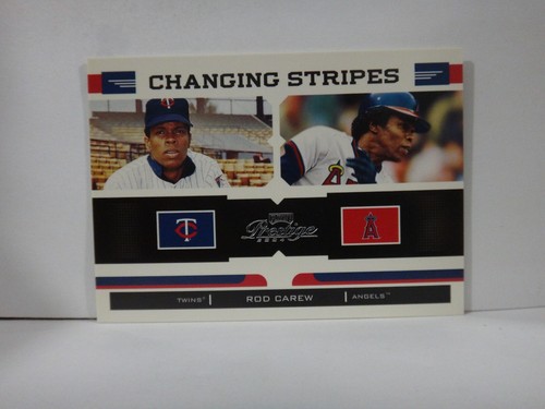 2004 Playoff Prestige Changing Stripes Rod Carew #CS-23 HOF - Picture 1 of 2