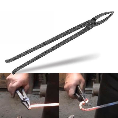 Blacksmith Scroll Jaw Tongs 16" Anvil Vise Forge Tongs for Beginners Starter - Picture 12 of 13