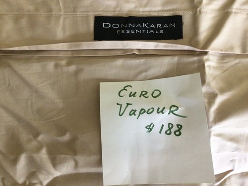 NWT Donna Karan DKNY Lustre Seam European Pillow Sham Vapour $188 - Picture 9 of 20