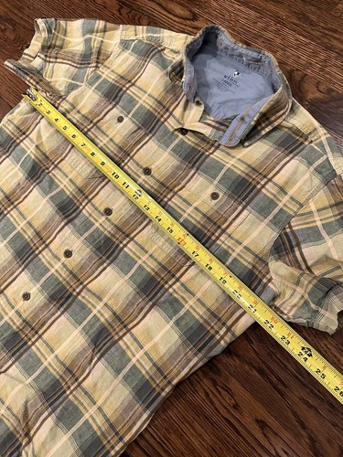 Kuhl Men's Linen & Cotton Blend Short Sleeve Plaid Button Up Shirt Size Large - Picture 4 of 5