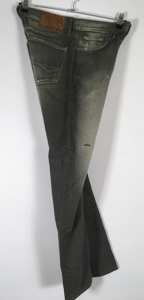 Pantalones de mezclilla Big Star Division de pierna recta gris lavado desgastado para hombre 32 x 31 P5 nuevos con etiquetas Foto 3 de 4