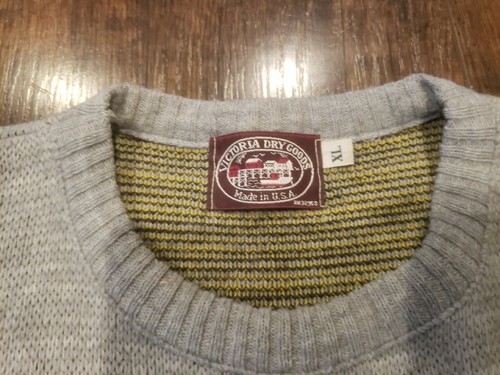 VTG Victoria Dry Goods Grey Sweater Womans XL Southwestern Chief Joseph - Picture 3 of 5