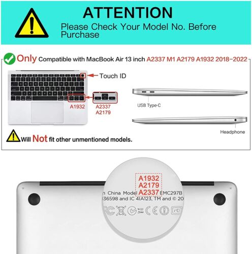 Laptop Bag Hard Case for 2018-2022 MacBook Air 13 inch Case A2337 A2179 A1932 - Picture 51 of 175