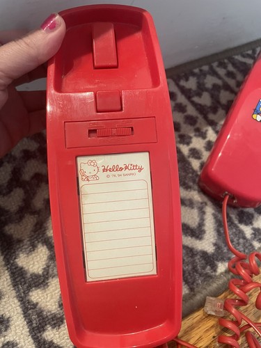 Hello Kitty Vintage Red Rare 1994 Landline Touch Tone Phone Untested - Zdjęcie 5 z 9