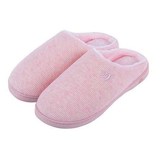 Womens Memory Foam Slippers, Cozy Slip on House Slippers for Women 5-6 Pink - 第 1/7 張圖片