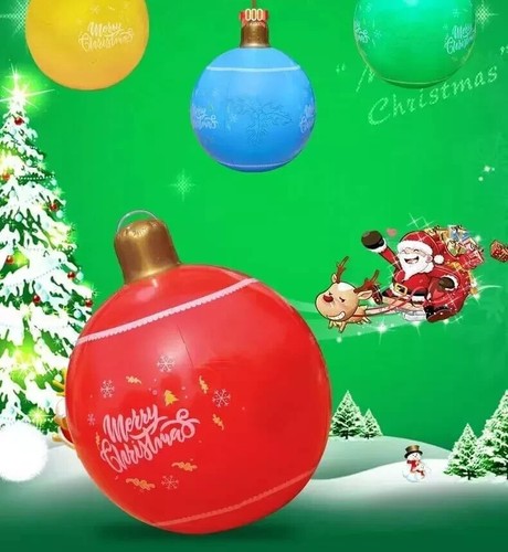 24'' Giant Christmas Inflatable Decorations Ornaments Ball, Christmas - Picture 4 of 6