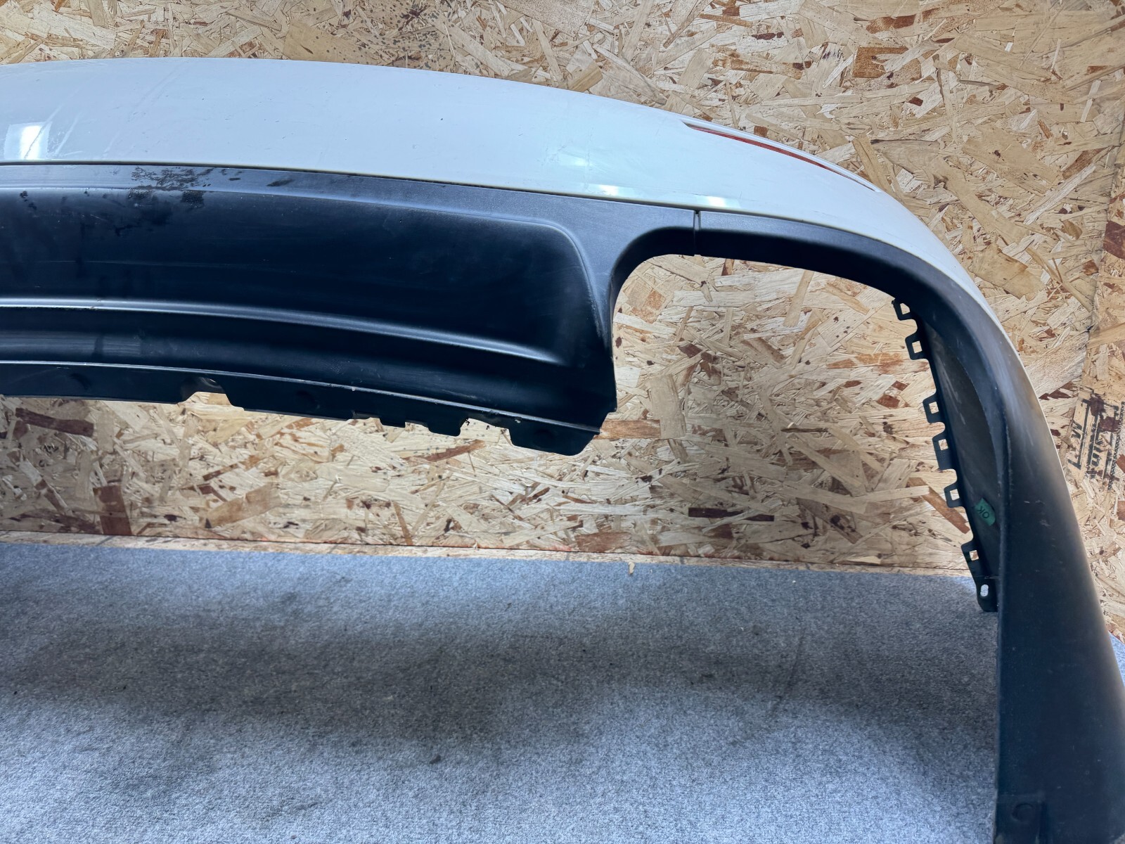 MASERATI GHIBLI M157 14-17 OEM REAR BUMPER COVER PANEL W/ VALANCE TRIM WHITE 60K