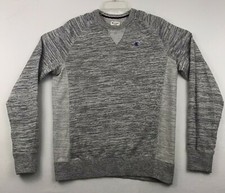 Champion Mens Long Sleeve Soft Sweatshirt Crew Neck Size S Heather Gray