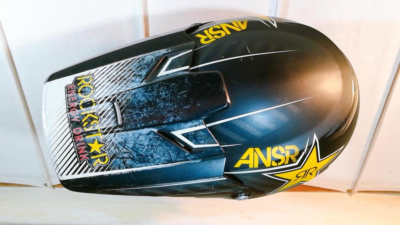ANSR アンサーエボルブ3ブラック/ホワイト/イエロー　mサイズ ANSR Answer EVOLVE3 Motocross Full Face Helmet Off-road L Size F/S