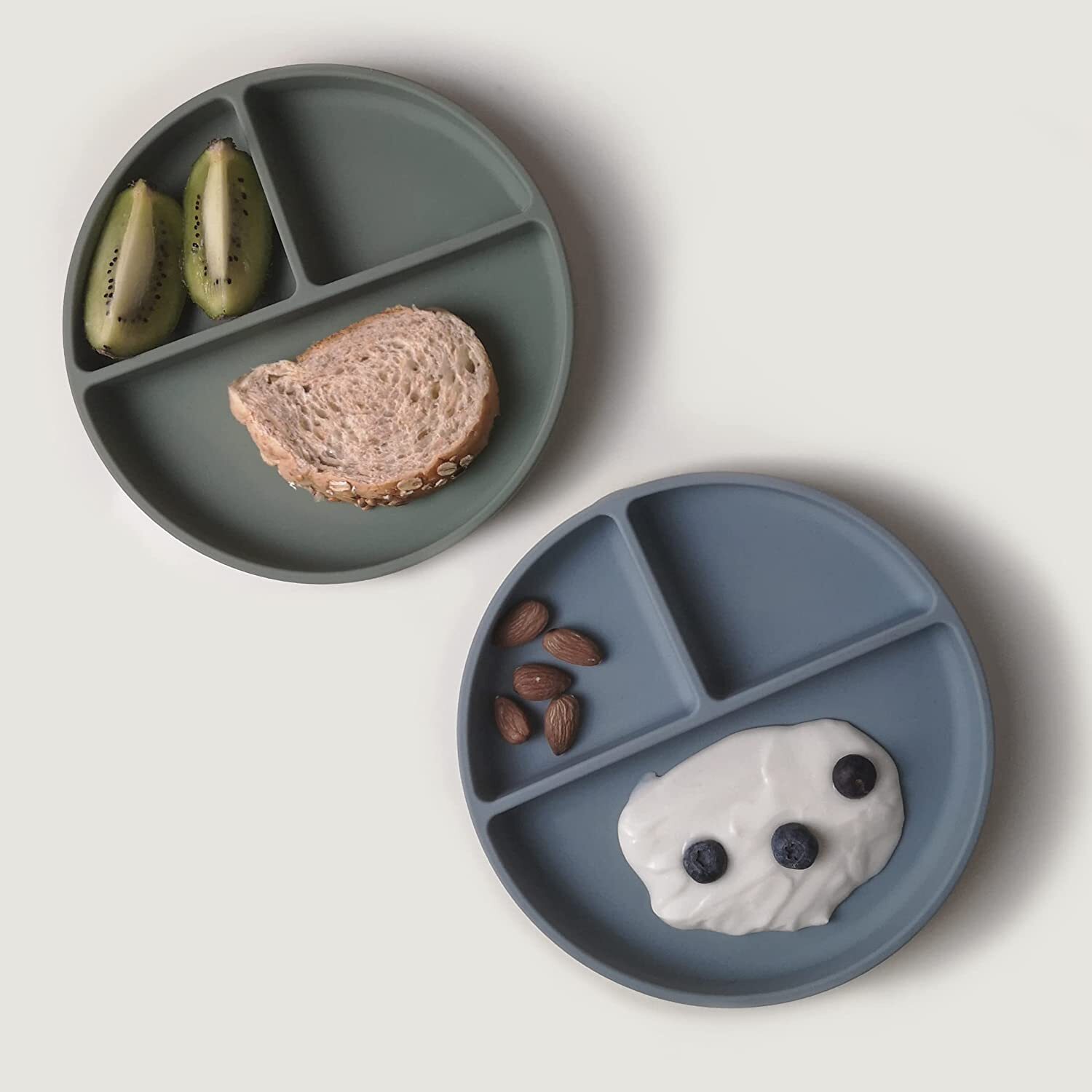 Platos de succión para bebés y niños pequeños | Platos divididos de...