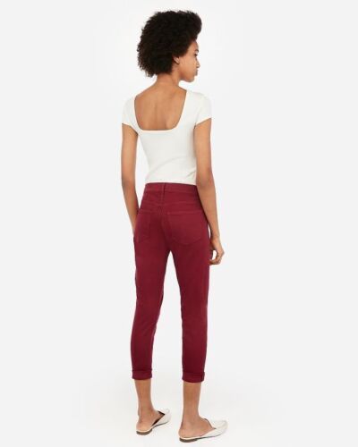 Leggings de jean Express Mid Rise Borgoña de doble rollo 00 - Imagen 3 de 3