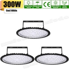 3Pack 300W UFO Led High Bay Light Factory Warehouse Commercial GYM Shop Lights