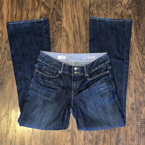 Gap Jeans 30/10R Damen Perfect Boot Cut Denim 1969 Dark Wash