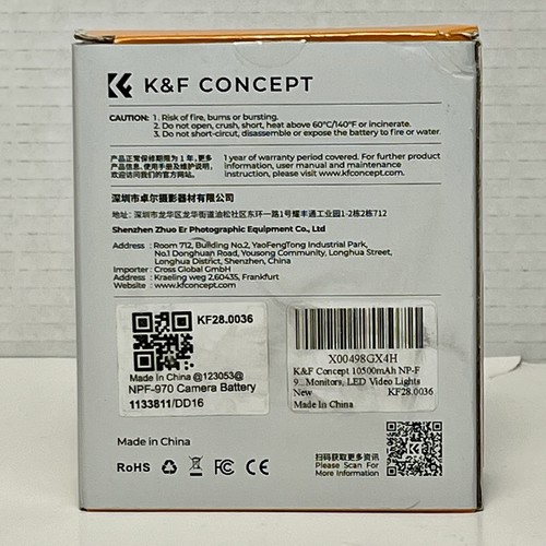 Batterie K&F Concept NP-F970 10500mAh PD 3.0 20W charge rapide bidirectionnelle pour Sony NEUF - Photo 3 sur 19