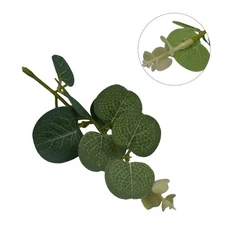 Artificial Eucalyptus Stems Leaves silk flower  Greenery for Flower Arrangement
