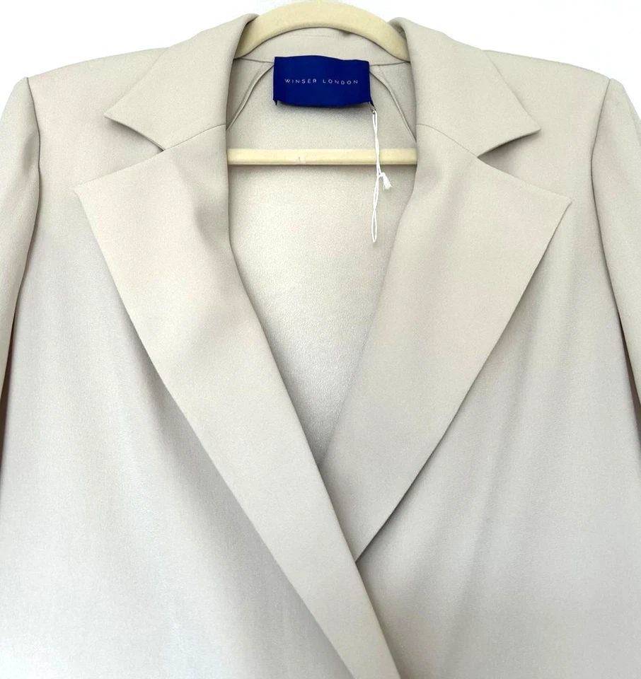 WINSER LONDON Jacket 16 Pearl Tailored Blazer Buttons Pockets - Image 4 of 4