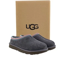 New in Box Women's 100% UGG Brand Tasman II Dark Grey Shoes Slippers Sandals