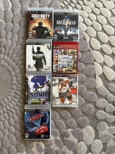 Sony PlayStation 3 PS3 Konvolut 7 Spiele - Call Duty, Battlefield, Sonic, Cars, NHL