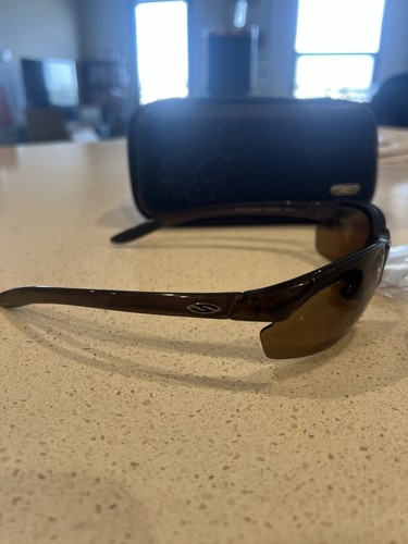 Smith Parallel Max Sunglasses Brown Frame Polarized - 2 Extra Lenses & Case - Picture 2 of 11