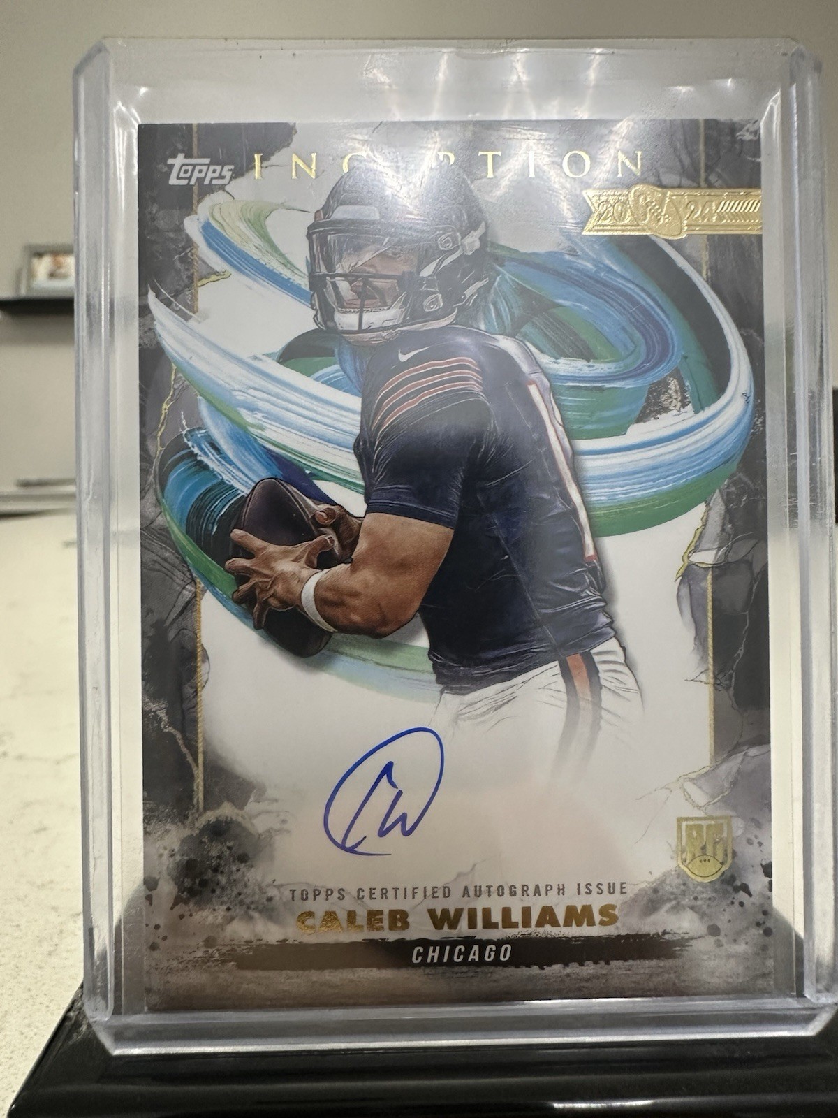 2024 Topps Inception - Rookie Autographs Caleb Williams #RA-CW (AU, RC) on card