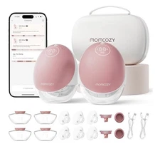 Momcozy M9 Double Wearable Breast Pump With Smart App- White