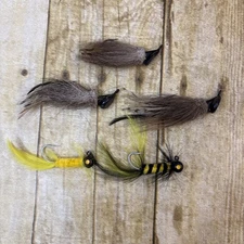 Vintage Bucktail Jigs Lot Of 5