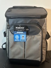 Igloo Maxcold Trek Top Grip Backpack 28-Can Backpack Cooler Olive/Carbonite Gray