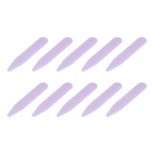 10Pcs Plastic Collar Stays, 2 Inch Length Dress Shirt Collar Inserts, Purple