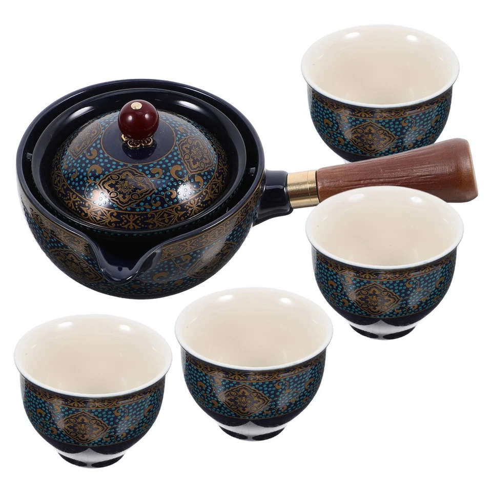 1 Set Keramik Tee Set Tea Topf mit Tee Tassen Haushalt Kung Fu Tea Pot Home - Bild 2 von 4