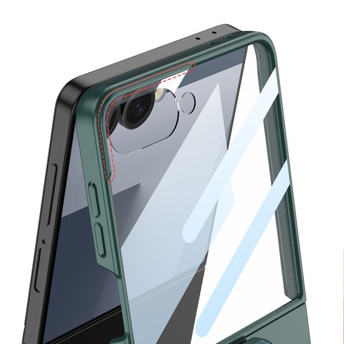 Estuche brillante con soporte para PC + metal + vidrio templado para Samsung Galaxy Z abatible 6/7 - Imagen 5 de 14