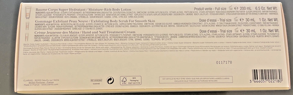 Clarins Body Care Collection, Clarins Loción Corporal Rica en Hidratación Tamaño Completo Nueva en Caja Foto 2 de 3