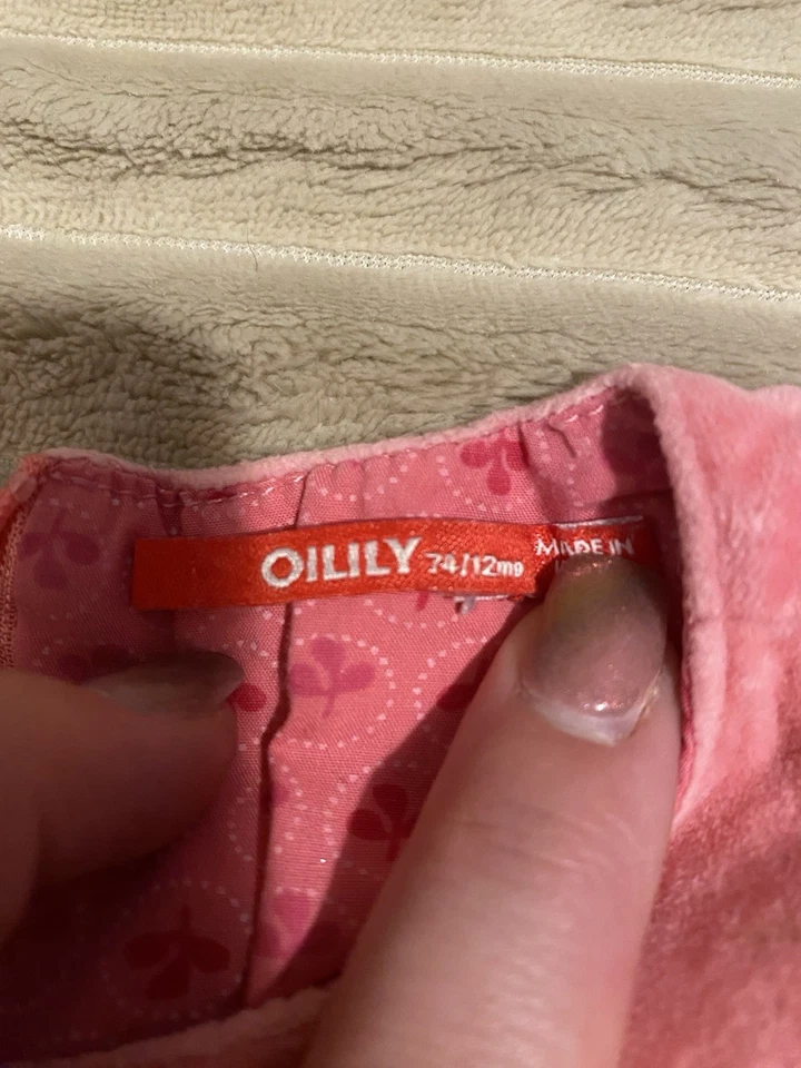 Vestido Vintage Rosa Aceilily Bordado Pana Talla 12M Foto 2 de 3