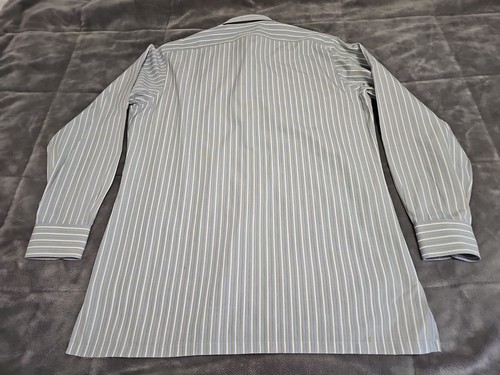 Camisa de vestir de lujo Charvet a rayas con botones manga larga para hombre talla 40 hecha en FRANCIA - Imagen 3 de 17