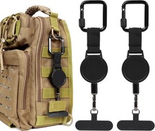 Outdoor Anti-Theft Retractable Phone Lanyard with Belt Clip StainlessSteel Wire