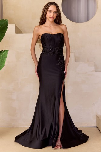 Vestido Formal Sin Tirantes Lentejuelas Vaina Baile de graduación Vestido de Amelia Couture 7057 - Imagen 14 de 31