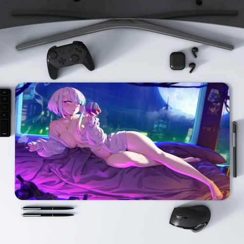 Lucyna Kushinada Desk Mat, Cyberpunk Mousepad, Large XL XXL Gaming Pad - 第 4/17 張圖片