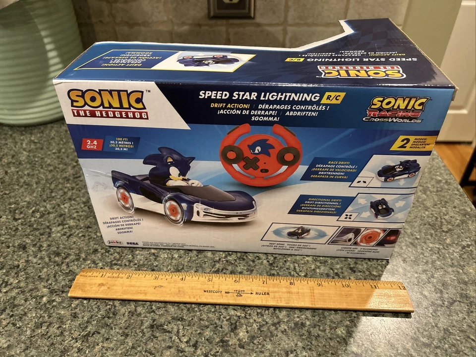 NEW in Box SEGA Sonic The Hedgehog Speed Star Lightning R/C JAKKS Remote Control - Image 3 of 4