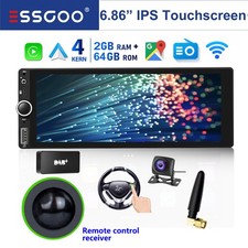 6.86" Android14 DAB+KAM Autoradio GPS Navi mit Rückfahrkamera 64G 1DIN Bluetooth