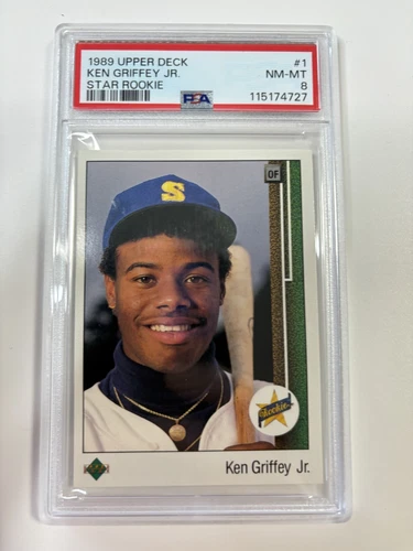 1989 UPPER DECK KEN GRIFFEY JR. ROOKIE PSA 8 NM-MT