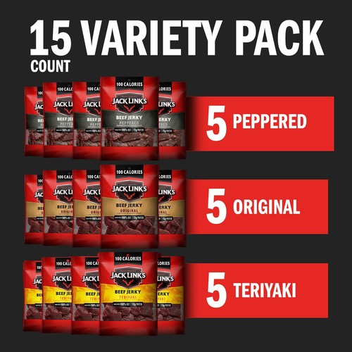 Jack Link's Beef Jerky Variety Pack – Includes Original Teriyaki and Peppered... - Picture 7 of 9