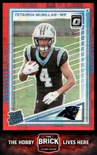 Tetairoa McMillan 2025 Donruss Optic Preview Red Pandora RC Carolina Panthers