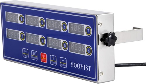 8-Channel Programmable Kitchen Timer with Loud Alarm for Professional Chefs - Picture 5 of 9