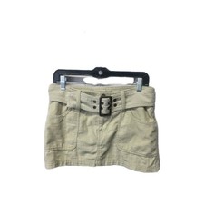 Abercrombie  Fitch Corduroy Mini Skirt Vintage Y2K Cream Tan Wide Belted Small