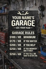Personalized Garage Sign With Name Custom Mec...