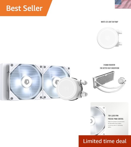 Ultra-Quiet FROSTFLOW X 240 Snow CPU Cooler - 2x120mm Fans for Optimal Cooling