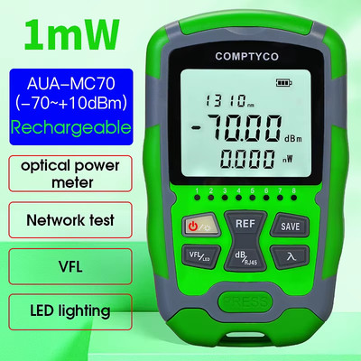 Rechargeable AUA-MC70 Optical Power Meter -70~+10Dbm 4 in 1 Multifunction OPM Fi
