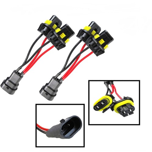 2pcs 9005 9012 Headlight Bulb Socket Adapter Female Connector Wiring Harness - Picture 4 of 5