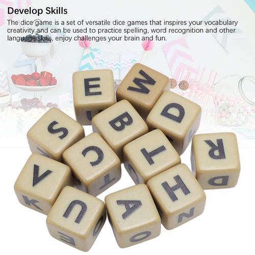 6 Seitige Würfel Kreuzworträtsel Spiel 12 Würfel Buchstaben Word Spiele - Bild 15 von 24