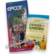 Epcot Flower and Garden Festival Passport 2026 Park Map Quick Ship Disney World